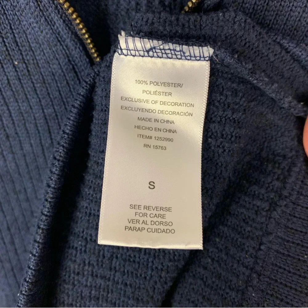 Champion Yale Blue 1/4 Zip Sweatshirt - Picture 4 of 6